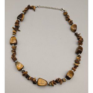 Tiger's Eye Beaded Necklace 19.5"